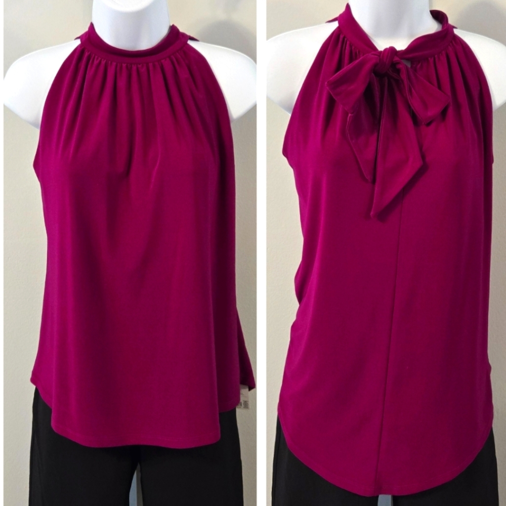 Reversable Elegant Magenta Halter Top